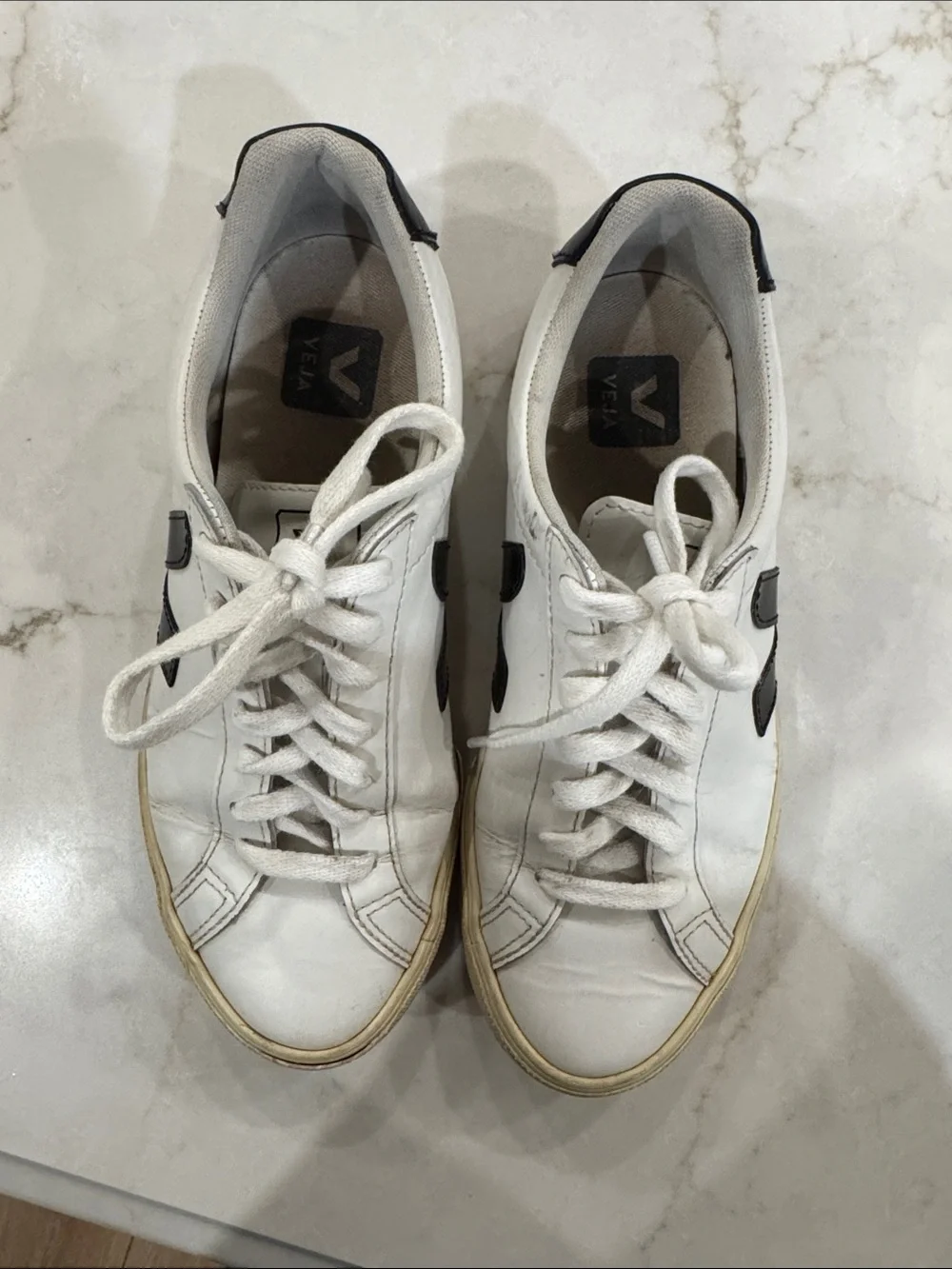 Veja white leather